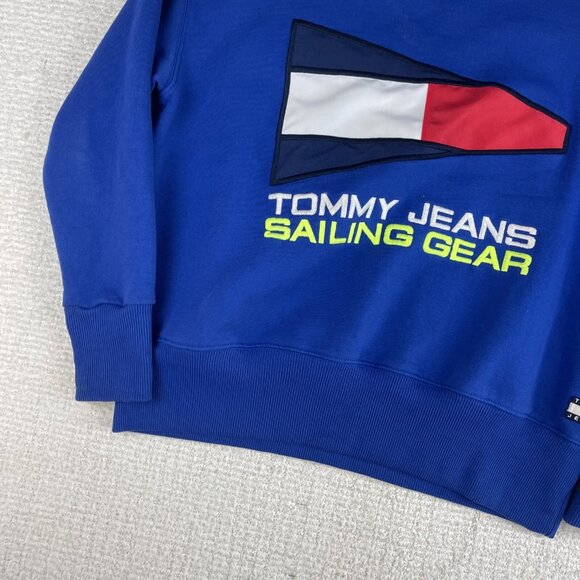 Tommy Jeans Sailing Gear Blue Sweatshirt Men XS 045/88 Retro Tommy - Picture 4 of 16